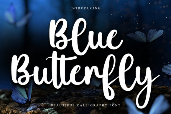 Blue Butterfly: A Stylish Handwritten Font for Small Business Branding