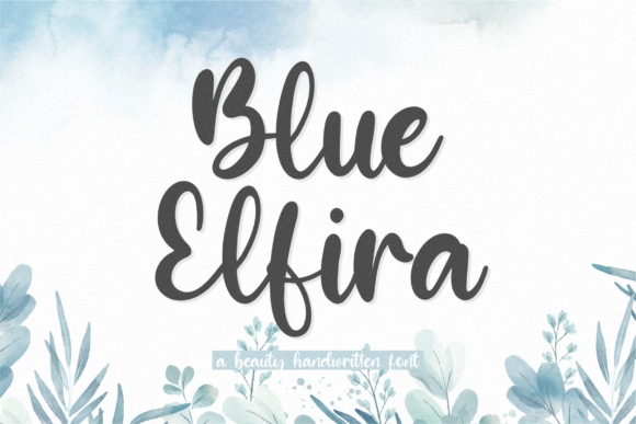 Blue Elfira: A Delicate Script Font for Editorial Design