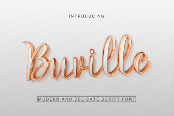Buville: A Modern Script Font for Editorial Design