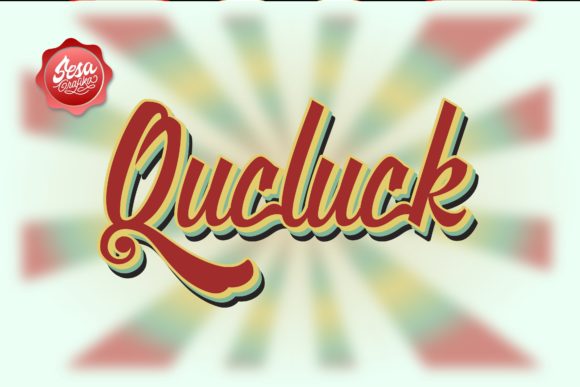Qucluck: A Retro Script Font for Small Business Branding