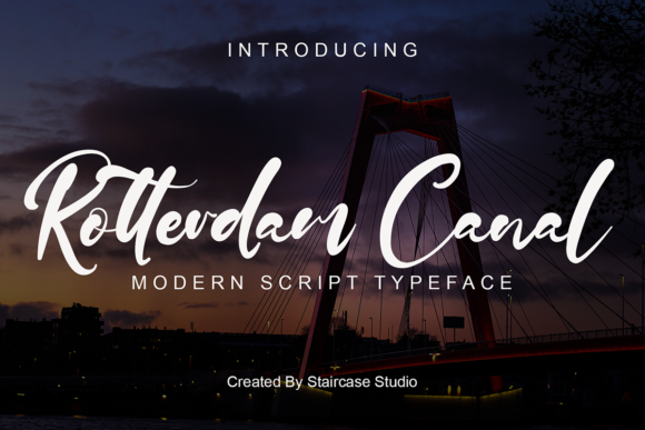 Rotterdam Canal: A Modern Script Typeface for Dynamic Brand Identities