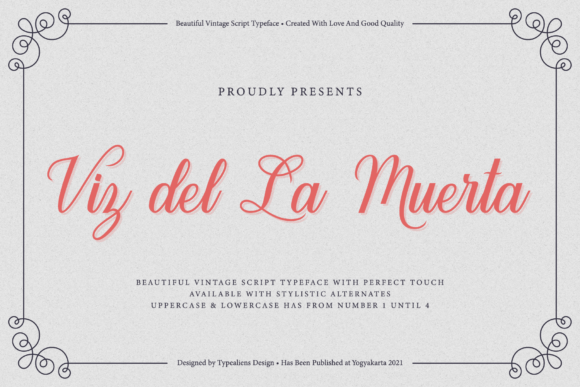 Viz Del La Muerta: A Script Font for Digital Design